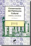 Conservación del Patrimonio Cultural | 9788497565585 | Portada