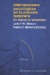 INTERVENCIONES PSICOLOGICAS EN LA PSICOSIS TEMPRANA | 9788433020253 | Portada