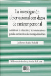 La investigación observacional con datos de carácter personal | 9788490450031 | Portada