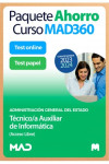 Paquete Ahorro Curso MAD360 + Test PAPEL y ONLINE Técnico/a Auxiliar de Informática (acceso libre) Administración General del Estado | 9788414276327 | Portada