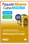 Paquete Ahorro Curso MAD360 + Test PAPEL y ONLINE Ordenanza y Conserje de Corporaciones Locales | 9788414279366 | Portada