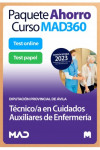 Paquete Ahorro Curso MAD360 + Test PAPEL y ONLINE Técnico/a en Cuidados Auxiliares de Enfermería Diputación Provincial de Ávila | 9788414272749 | Portada