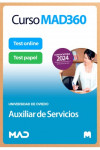 Curso MAD360 Oposiciones Auxiliar de Servicios + Temario Papel + Test Papel y Online Universidad de Oviedo | 9788414281635 | Portada