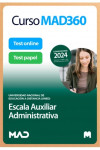 Curso MAD360 (30 días renovable) Escala Auxiliar Administrativa + Libros Papel Universidad Nacional Educación a Distancia (UNED) | 9788414290026 | Portada