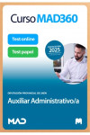 Curso MAD360 (30 días renovable) Auxiliar Administrativo/a + Libros Papel Diputación Provincial de Jaén | 9788414290620 | Portada