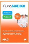 Curso MAD360 (30 días renovable) Ayudante de Cocina (Personal Laboral Grupo V) + Libros Papel Comunidad Autónoma de Extremadura | 9788414292709 | Portada