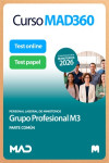 Curso MAD360 Grupo Profesional M3 Personal Laboral de Ministerios (parte común) + Libros Papel | 9791370620998 | Portada