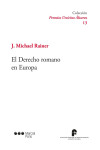 El Derecho romano en Europa | 9791388286254 | Portada