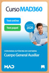 Curso MAD360 Cuerpo General Auxiliar Comunidad Autónoma de Cantabria + Libros Papel | 9791370621483 | Portada