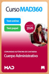 Curso MAD360 Cuerpo Administrativo Comunidad Autónoma de Cantabria + Libros Papel | 9791370621421 | Portada